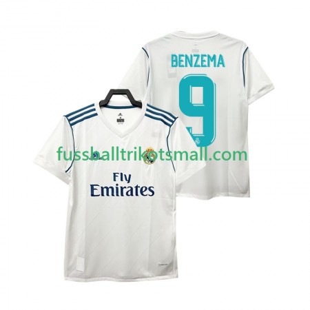 Fußballtrikots Real Madrid BENZEMA 9 2017 Retro 2018 Kurzarm Heimtrikotsatz kaufen